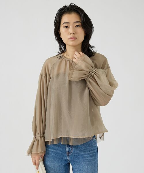 Rouge vif la cle / ルージュ・ヴィフ ラクレ シャツ・ブラウス | オーガンジーシアーブラウス | 詳細9