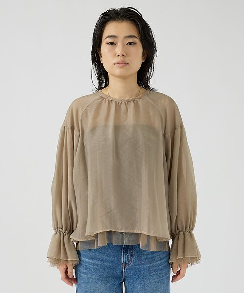 Rouge vif la cle / ルージュ・ヴィフ ラクレ シャツ・ブラウス | オーガンジーシアーブラウス | 詳細18