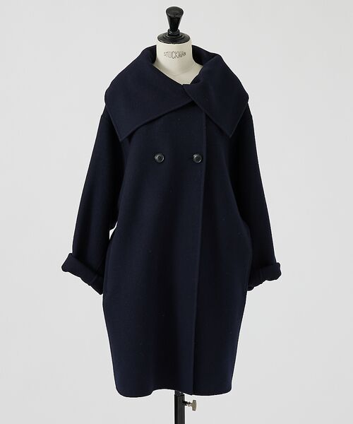 Rouge vif la cle / ルージュ・ヴィフ ラクレ その他アウター | ウール混オーバーカラーリバーコート | 詳細10