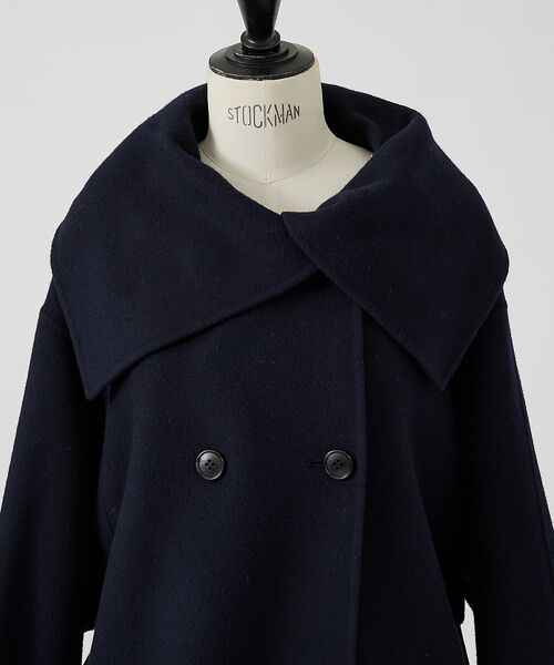 Rouge vif la cle / ルージュ・ヴィフ ラクレ その他アウター | ウール混オーバーカラーリバーコート | 詳細13