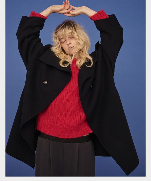 Rouge vif la cle / ルージュ・ヴィフ ラクレ その他アウター | ウール混オーバーカラーリバーコート | 詳細2