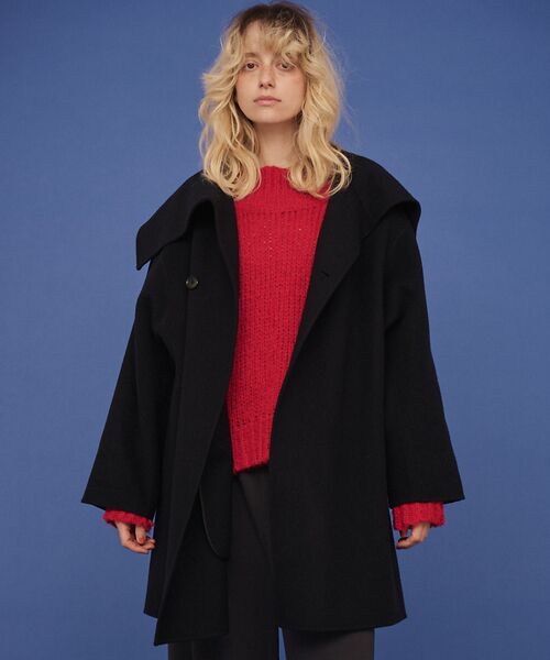 Rouge vif la cle / ルージュ・ヴィフ ラクレ その他アウター | ウール混オーバーカラーリバーコート | 詳細4