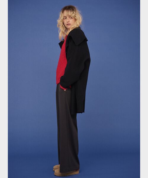 Rouge vif la cle / ルージュ・ヴィフ ラクレ その他アウター | ウール混オーバーカラーリバーコート | 詳細5