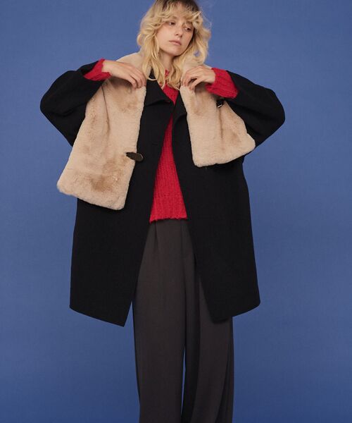Rouge vif la cle / ルージュ・ヴィフ ラクレ その他アウター | ウール混オーバーカラーリバーコート | 詳細9