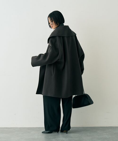 Rouge vif la cle / ルージュ・ヴィフ ラクレ その他アウター | ウール混オーバーカラーリバーコート | 詳細27