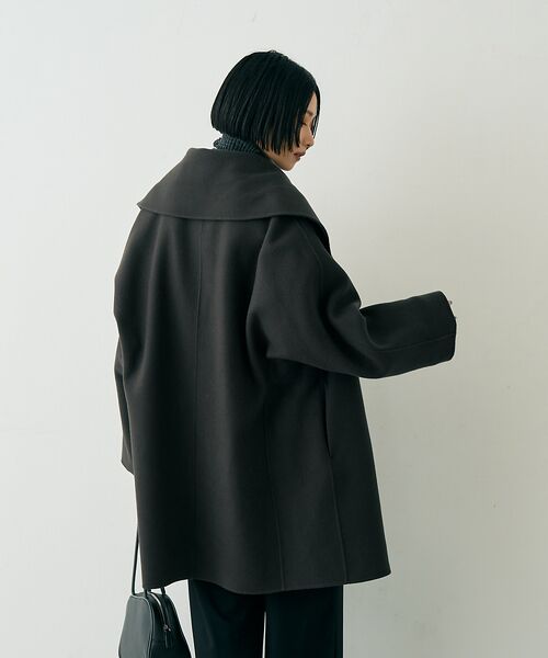 Rouge vif la cle / ルージュ・ヴィフ ラクレ その他アウター | ウール混オーバーカラーリバーコート | 詳細19