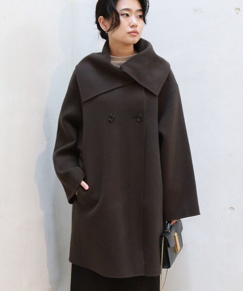 Rouge vif la cle / ルージュ・ヴィフ ラクレ その他アウター | ウール混オーバーカラーリバーコート | 詳細22