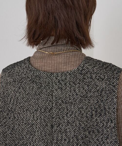 Rouge vif la cle / ルージュ・ヴィフ ラクレ ベスト | 【セットアップ対応】ポリウーリングカルゼVネックベスト | 詳細13