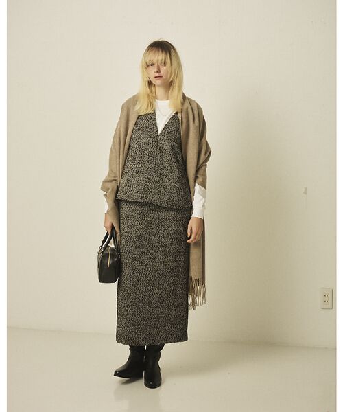 Rouge vif la cle / ルージュ・ヴィフ ラクレ ベスト | 【セットアップ対応】ポリウーリングカルゼVネックベスト | 詳細6