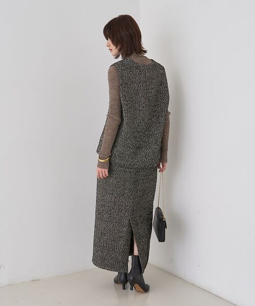 Rouge vif la cle / ルージュ・ヴィフ ラクレ ベスト | 【セットアップ対応】ポリウーリングカルゼVネックベスト | 詳細9