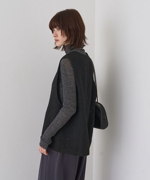 Rouge vif la cle / ルージュ・ヴィフ ラクレ ベスト | 【セットアップ対応】ポリウーリングカルゼVネックベスト | 詳細20