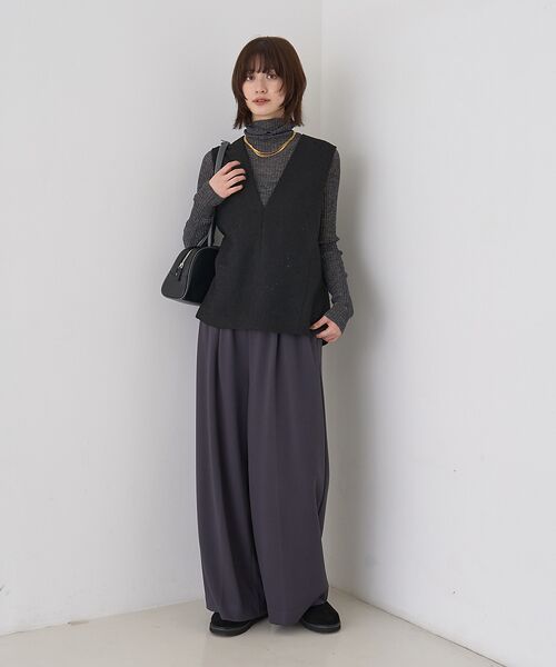 Rouge vif la cle / ルージュ・ヴィフ ラクレ ベスト | 【セットアップ対応】ポリウーリングカルゼVネックベスト | 詳細22