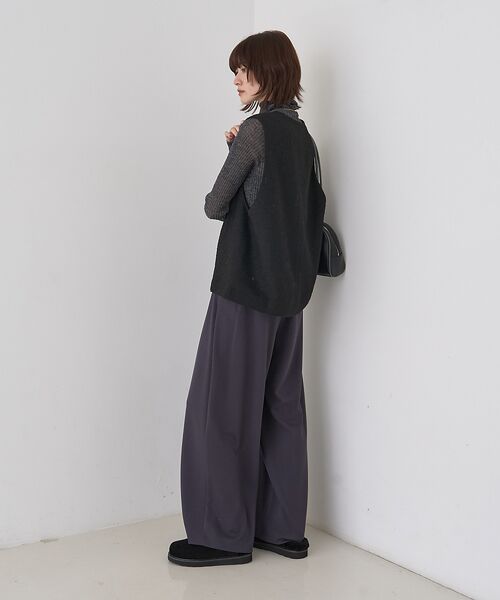 Rouge vif la cle / ルージュ・ヴィフ ラクレ ベスト | 【セットアップ対応】ポリウーリングカルゼVネックベスト | 詳細24