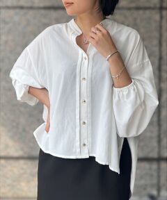 Rouge vif la cle / ルージュ・ヴィフ ラクレ シャツ・ブラウス | スタンドカラータックシャツカーデ