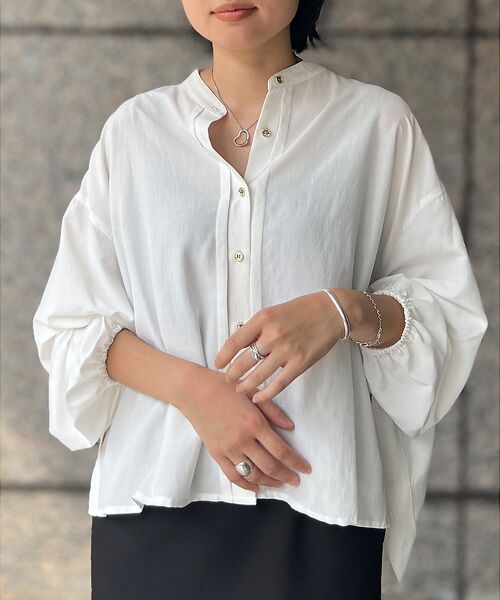 Rouge vif la cle / ルージュ・ヴィフ ラクレ シャツ・ブラウス | スタンドカラータックシャツカーデ | 詳細1