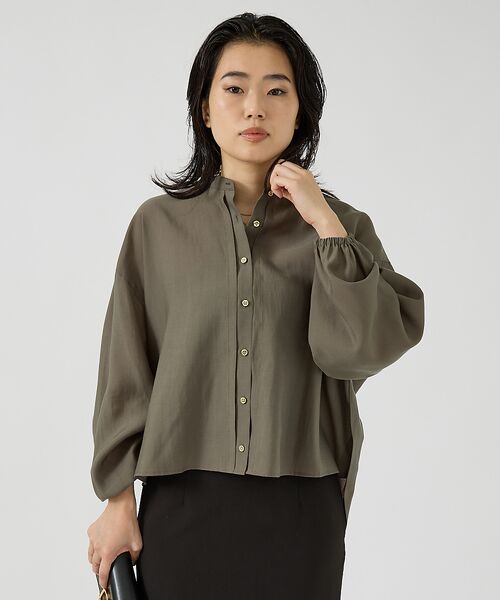 Rouge vif la cle / ルージュ・ヴィフ ラクレ シャツ・ブラウス | スタンドカラータックシャツカーデ | 詳細6