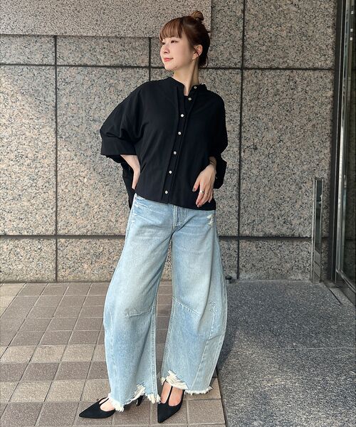 Rouge vif la cle / ルージュ・ヴィフ ラクレ シャツ・ブラウス | スタンドカラータックシャツカーデ | 詳細18