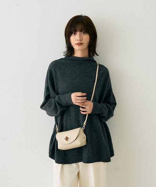 Rouge vif la cle / ルージュ・ヴィフ ラクレ ニット・セーター | ボトルネックポンチョライクニットプルオーバー | 詳細9