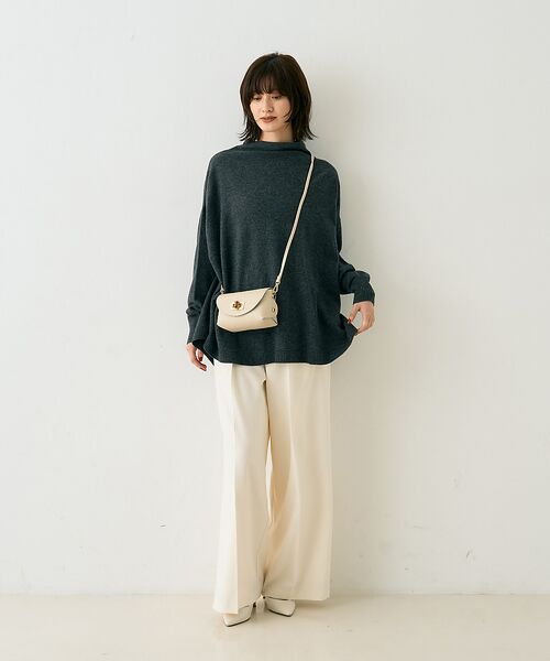 Rouge vif la cle / ルージュ・ヴィフ ラクレ ニット・セーター | ボトルネックポンチョライクニットプルオーバー | 詳細13