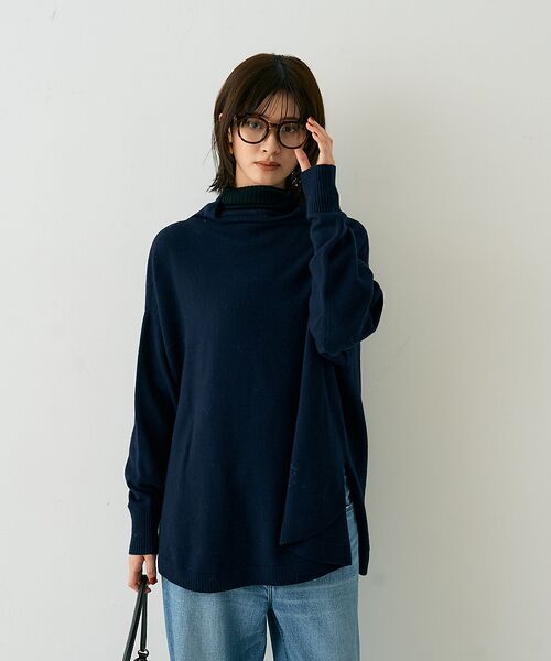 Rouge vif la cle / ルージュ・ヴィフ ラクレ ニット・セーター | ボトルネックポンチョライクニットプルオーバー | 詳細21