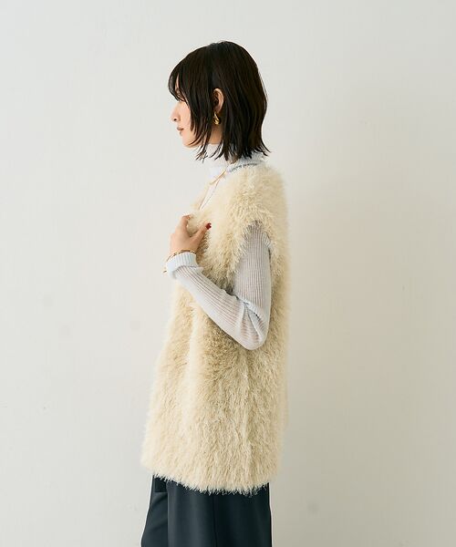 Rouge vif la cle / ルージュ・ヴィフ ラクレ ニット・セーター | フェザーニットジレベスト | 詳細3