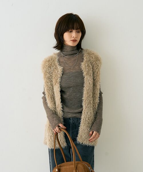 Rouge vif la cle / ルージュ・ヴィフ ラクレ ニット・セーター | フェザーニットジレベスト | 詳細16