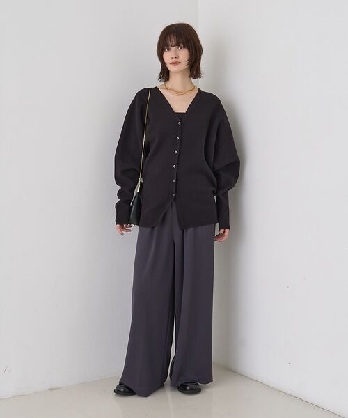 Rouge vif la cle / ルージュ・ヴィフ ラクレ パンツ | 【人気追加】ストレッチダンボールタックワイドパンツ | 詳細8