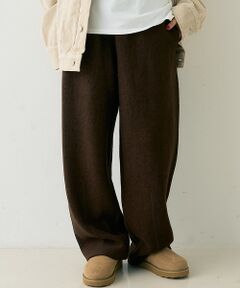 Rouge vif la cle / ルージュ・ヴィフ ラクレ パンツ | ウール起毛ジャージーカーブパンツ