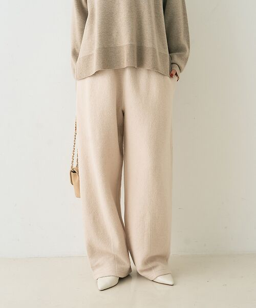 Rouge vif la cle / ルージュ・ヴィフ ラクレ パンツ | ウール起毛ジャージーカーブパンツ | 詳細1