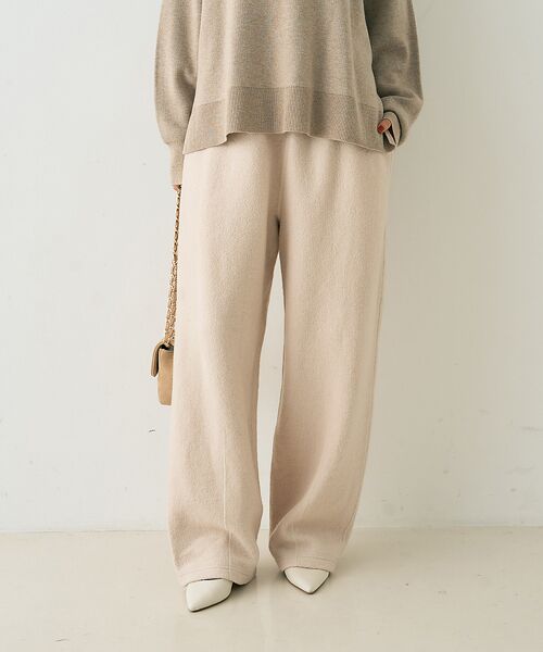 Rouge vif la cle / ルージュ・ヴィフ ラクレ パンツ | ウール起毛ジャージーカーブパンツ | 詳細2