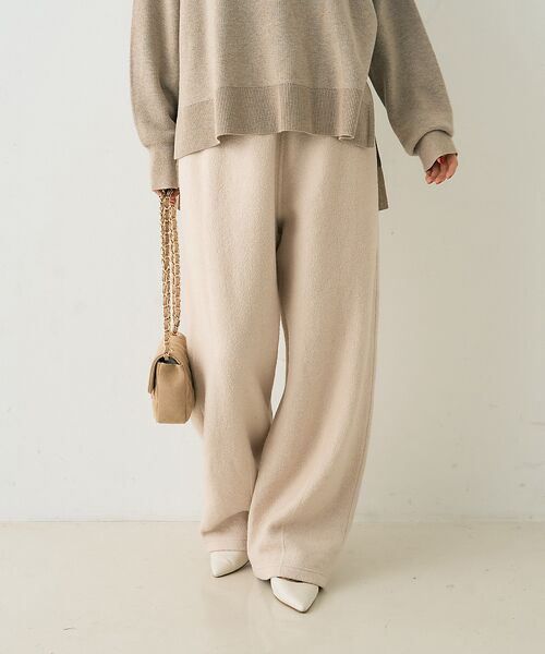 Rouge vif la cle / ルージュ・ヴィフ ラクレ パンツ | ウール起毛ジャージーカーブパンツ | 詳細3