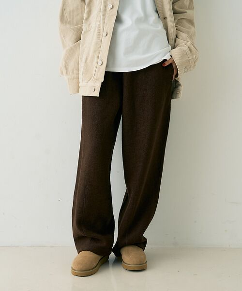 Rouge vif la cle / ルージュ・ヴィフ ラクレ パンツ | ウール起毛ジャージーカーブパンツ | 詳細19