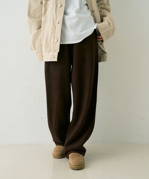 Rouge vif la cle / ルージュ・ヴィフ ラクレ パンツ | ウール起毛ジャージーカーブパンツ | 詳細20