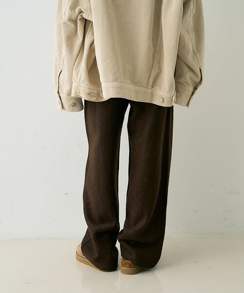 Rouge vif la cle / ルージュ・ヴィフ ラクレ パンツ | ウール起毛ジャージーカーブパンツ | 詳細23