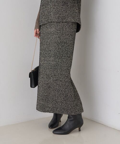 Rouge vif la cle / ルージュ・ヴィフ ラクレ ロング・マキシ丈スカート | 【セットアップ対応】ポリウーリングカルセタイトスカート | 詳細3