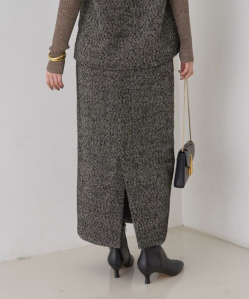 Rouge vif la cle / ルージュ・ヴィフ ラクレ ロング・マキシ丈スカート | 【セットアップ対応】ポリウーリングカルセタイトスカート | 詳細5