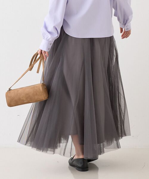 Rouge vif la cle / ルージュ・ヴィフ ラクレ ロング・マキシ丈スカート | 【2025AW新作】【ロングセラー】チュールマチフレアスカート | 詳細4