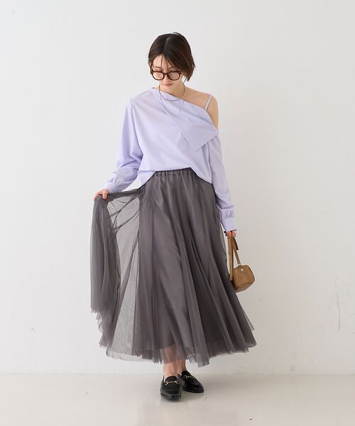 Rouge vif la cle / ルージュ・ヴィフ ラクレ ロング・マキシ丈スカート | 【2025AW新作】【ロングセラー】チュールマチフレアスカート | 詳細6