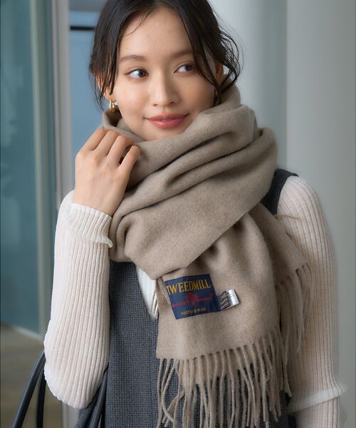 Rouge vif la cle / ルージュ・ヴィフ ラクレ マフラー・ショール・スヌード・ストール | 【定番人気】【2025AW新作】【TWEEDMILL/ツイードミル】大判ストール | 詳細18