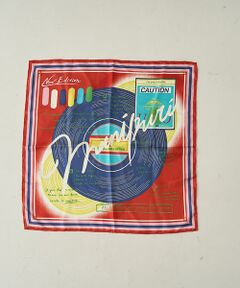 Rouge vif la cle / ルージュ・ヴィフ ラクレ バンダナ・スカーフ | 【manipuri/マニプリ】レコード柄シルクスカーフ 65×65