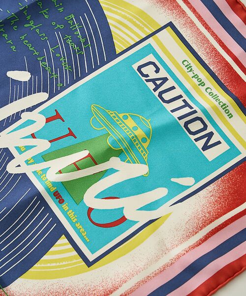 Rouge vif la cle / ルージュ・ヴィフ ラクレ バンダナ・スカーフ | 【manipuri/マニプリ】レコード柄シルクスカーフ 65×65 | 詳細2