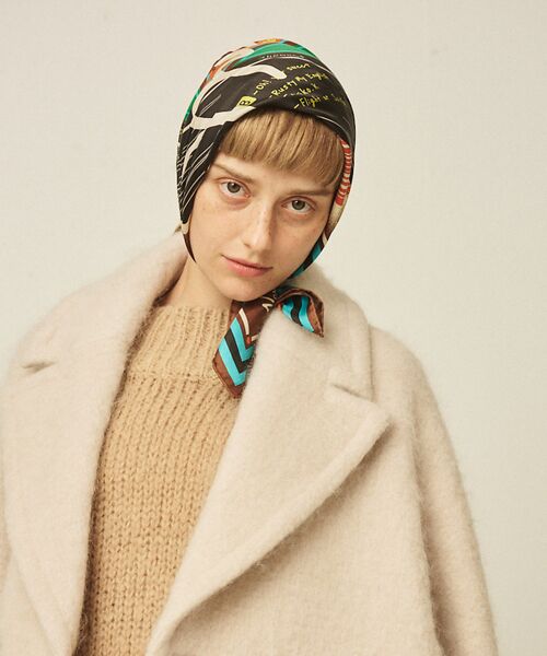 Rouge vif la cle / ルージュ・ヴィフ ラクレ バンダナ・スカーフ | 【manipuri/マニプリ】レコード柄シルクスカーフ 65×65 | 詳細9