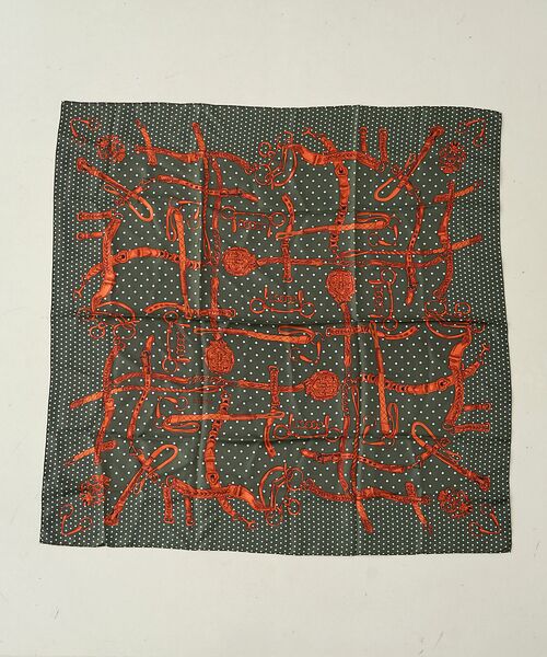 Rouge vif la cle / ルージュ・ヴィフ ラクレ バンダナ・スカーフ | 【manipuri/マニプリ】ドットビット大判シルクスカーフ　88×88 | 詳細1