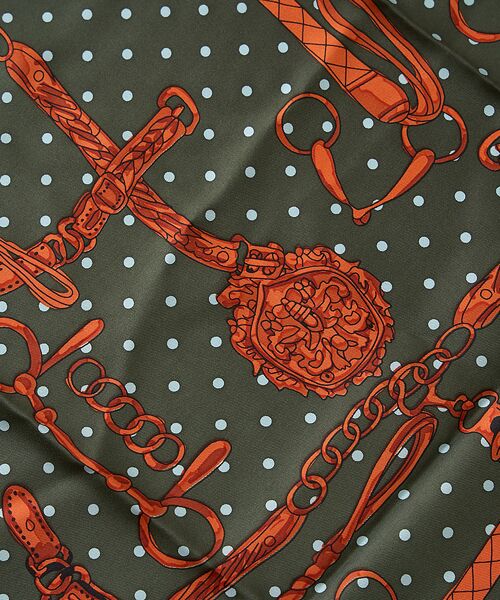 Rouge vif la cle / ルージュ・ヴィフ ラクレ バンダナ・スカーフ | 【manipuri/マニプリ】ドットビット大判シルクスカーフ　88×88 | 詳細2