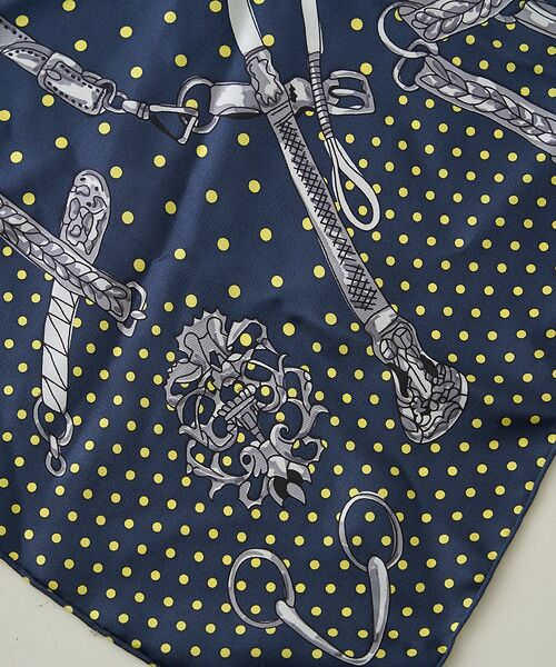 Rouge vif la cle / ルージュ・ヴィフ ラクレ バンダナ・スカーフ | 【manipuri/マニプリ】ドットビット大判シルクスカーフ　88×88 | 詳細5