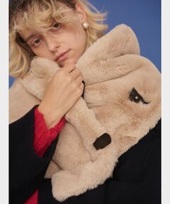 Rouge vif la cle / ルージュ・ヴィフ ラクレ マフラー・ショール・スヌード・ストール | 【HELEN MOORE/ヘレンムーア】バックル付フェイクファースカーフ / ス