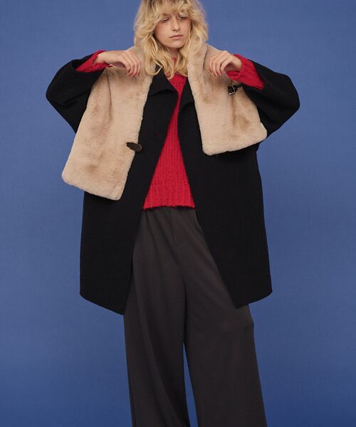 Rouge vif la cle / ルージュ・ヴィフ ラクレ マフラー・ショール・スヌード・ストール | 【HELEN MOORE/ヘレンムーア】バックル付フェイクファースカーフ / ス | 詳細3
