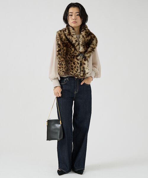 Rouge vif la cle / ルージュ・ヴィフ ラクレ マフラー・ショール・スヌード・ストール | 【HELEN MOORE/ヘレンムーア】バックル付フェイクファースカーフ / ス | 詳細23