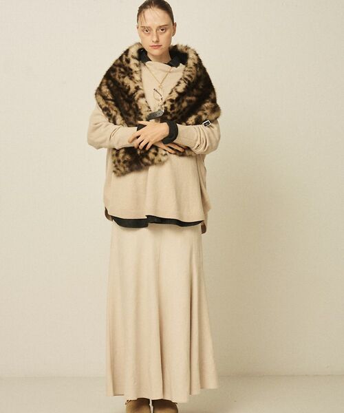 Rouge vif la cle / ルージュ・ヴィフ ラクレ マフラー・ショール・スヌード・ストール | 【HELEN MOORE/ヘレンムーア】バックル付フェイクファースカーフ / ス | 詳細18