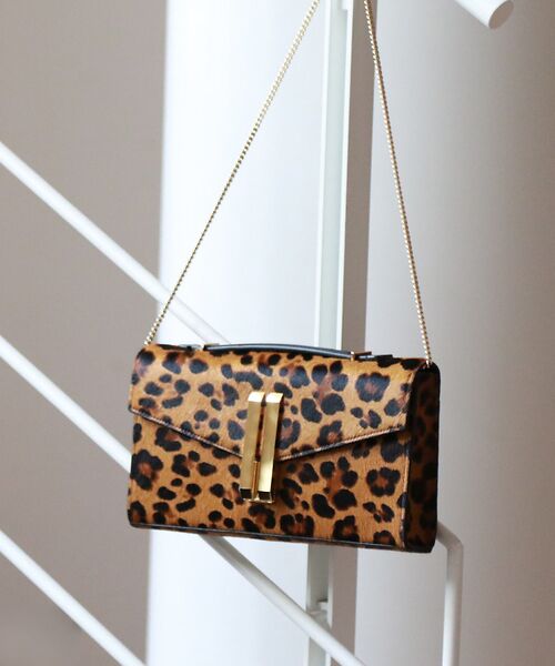 Rouge vif la cle / ルージュ・ヴィフ ラクレ ショルダーバッグ | 【DEMELLIER/デメリエー】VANCOUVER CLUTCH LE レオパ | 詳細1